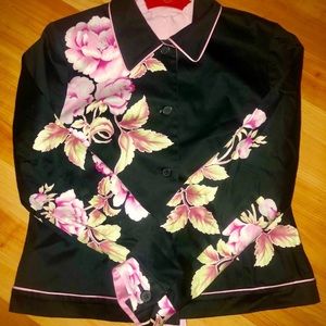 Black floral jacket